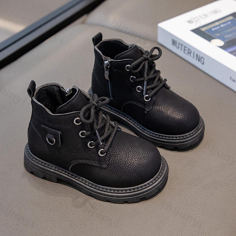 Children Ankle Boots Autumn New Zipper Kids Short Boots Boys Girls Comfortable Non Slip Outdoor Toddler High Top Shoes
