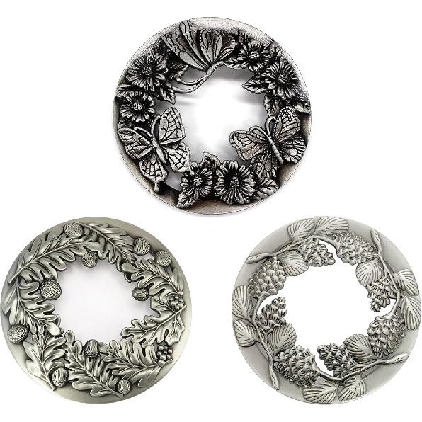 Candle Lid Antique Silver Candle Toppers Jar Candle Accessory Candle Topper Shade Jar Candle Lid Gifts for Candle Lover 3 PCS Different Patterns: