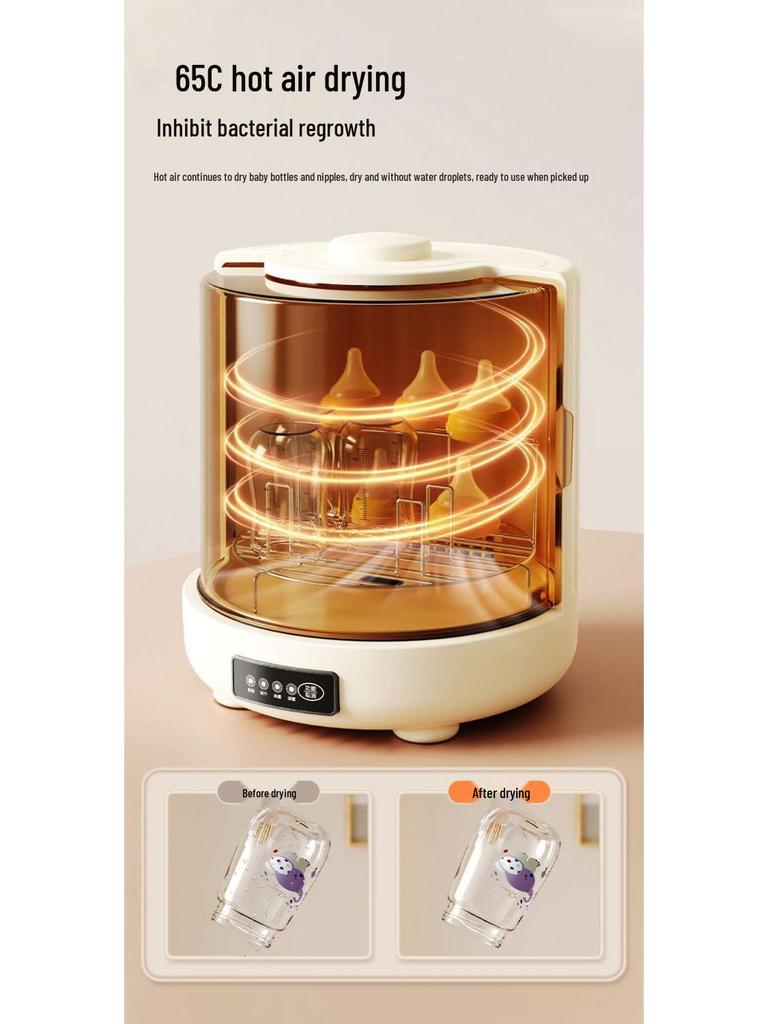 Baby Bottle UV Sterilizer & Dryer - 2-in-1 Storage & Cleaning Cabinet