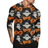 Halloween Print Raglan Sleeve Men's Long Sleeve Top