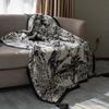 LISM Vintage Ink Art Knitted Sofa Throw