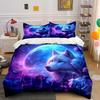 New Arrival! Wolf and Rose Print Bedding Set for Wolf Totem Lovers 1 Quilt Cover 2 Pillowcases Adult and Kids Bedding Set Gifts