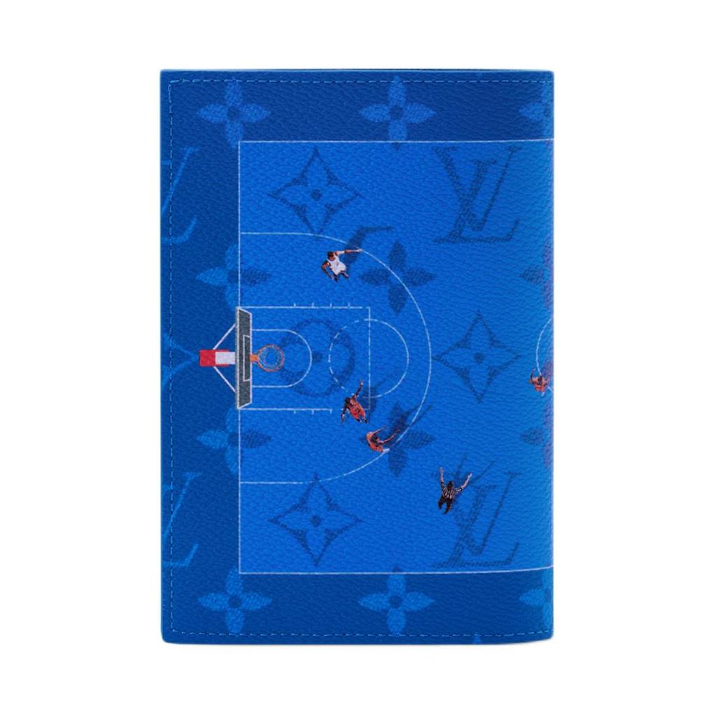 Louis Vuitton Copri passaporto Blu Pallacanestro Tela Monogramma Portafogli Uomo M26795