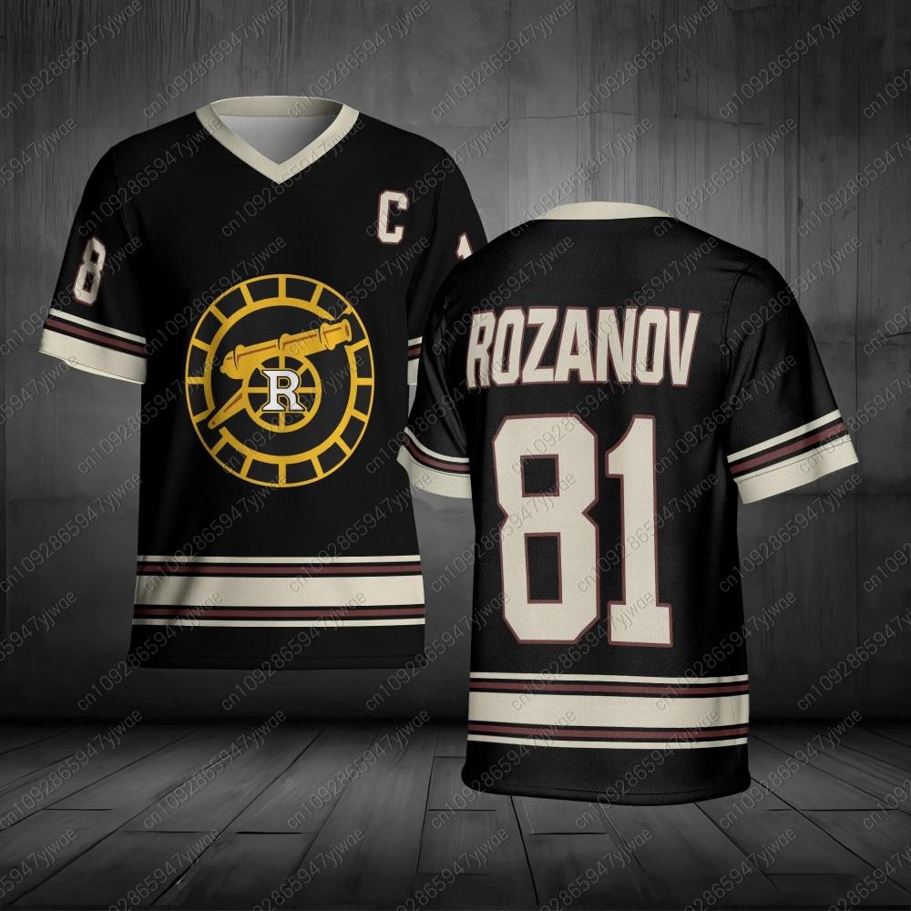 Bobby3 ROZANOV & HOLLANDER Hockey Jersey v-hals korte mouw T-shirt, Verwarmde Rivaliteit Hookey Jersey, Ilya Rozanov Shane surf T-shirts S
