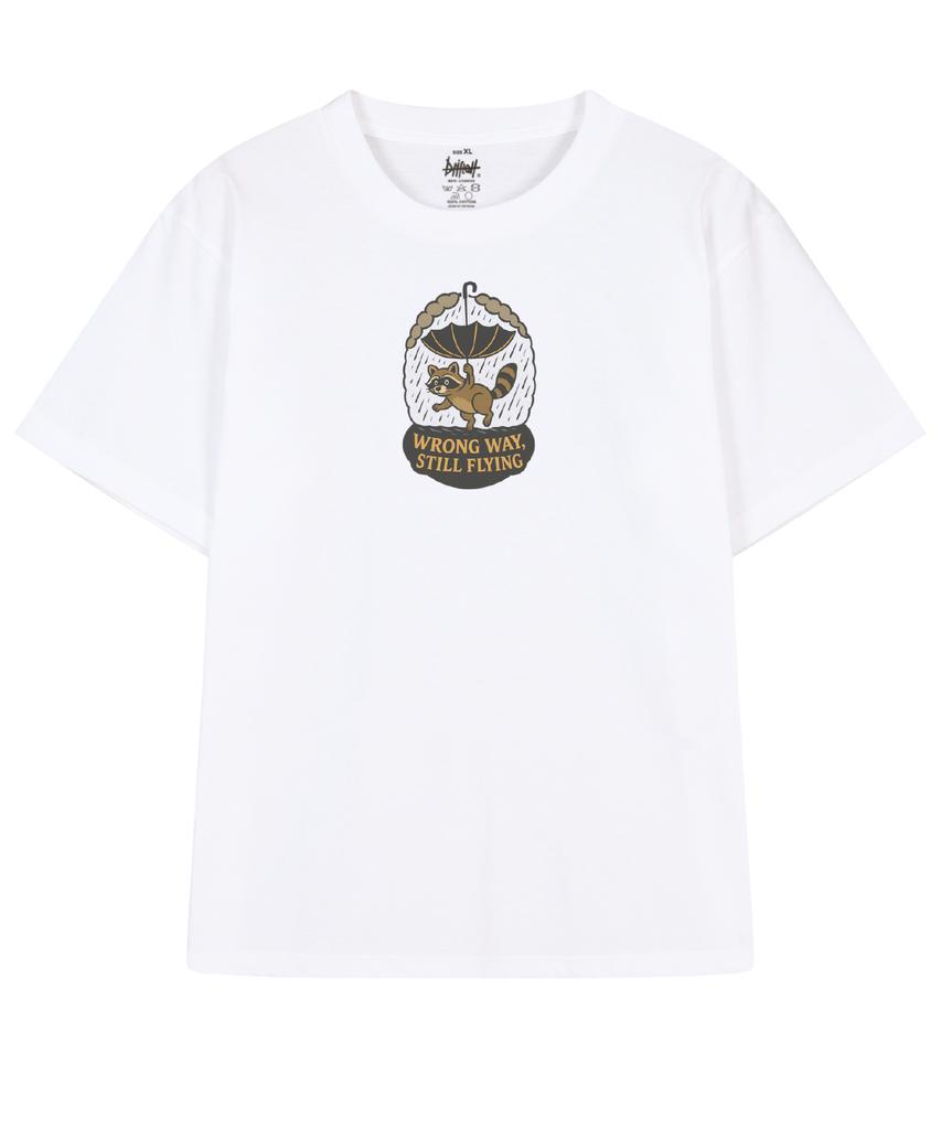 DRIFTOUT Long Way Flying Raccoon Short Sleeve T-Shirt (3 Colors)