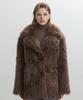 Deeto Tailored Faux Fur Jacket [Brown]