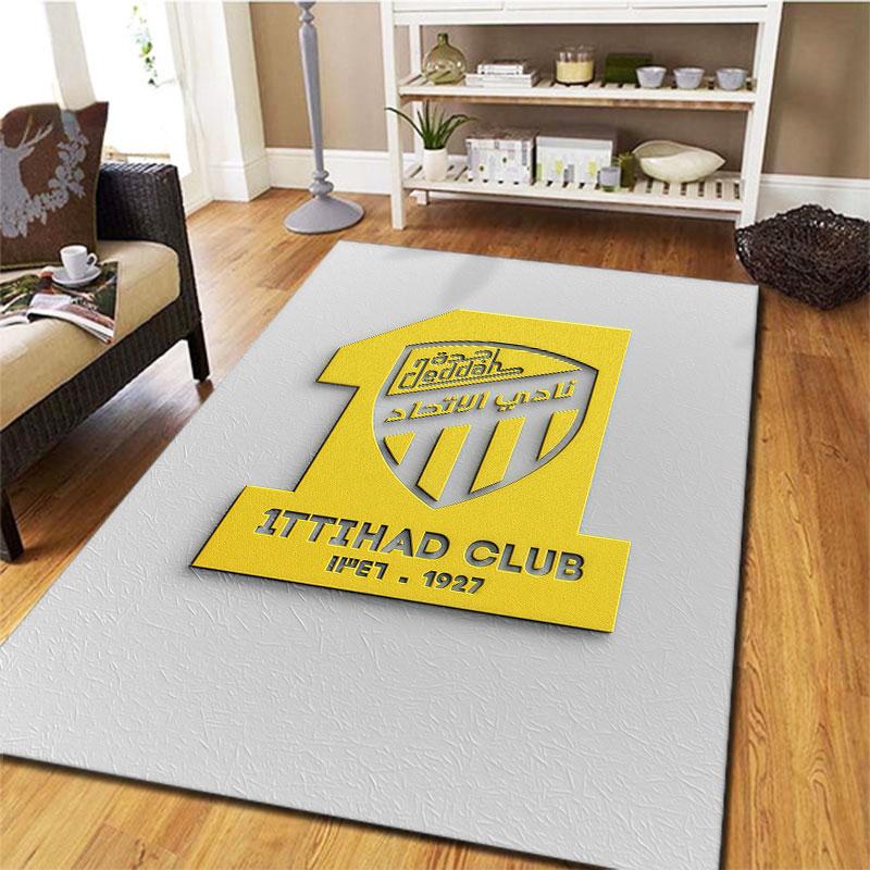 Al-Ittihad FC Carpet Rug for Living Room Bedroom Home Sofa Decoration,Kids play Non-slip Floor Mat