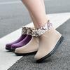 Fashion Women's Rain Shoes Short Tube Outer Wear Water Shoes Warm Non-slip Rain Boots Waterproof Boots Kitchen Car Wash Work Rubber Shoes
