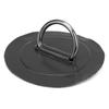 4 Pcs Inflatable Boat D  Pad Patch PVC   Marine Stainless Steel Fixed Buckle(Black )