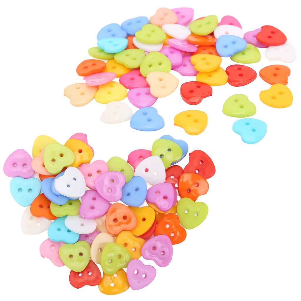 100pcs Sewing Buttons Resin NonFading DIY HandMade Clothing Accessories for Decoration(15MM )
