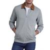 Mens Solid Color Waffle Knit Collar Jacket Casual Loose Fit Baseball Style Outerwear