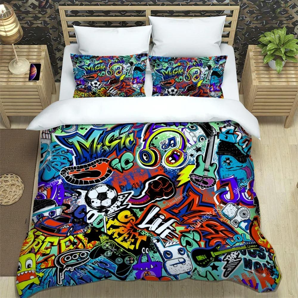 American carton ilustration Print Polyester Beding SetsChildren or Adult Peoples for Beds Comfortable Quilt Cover