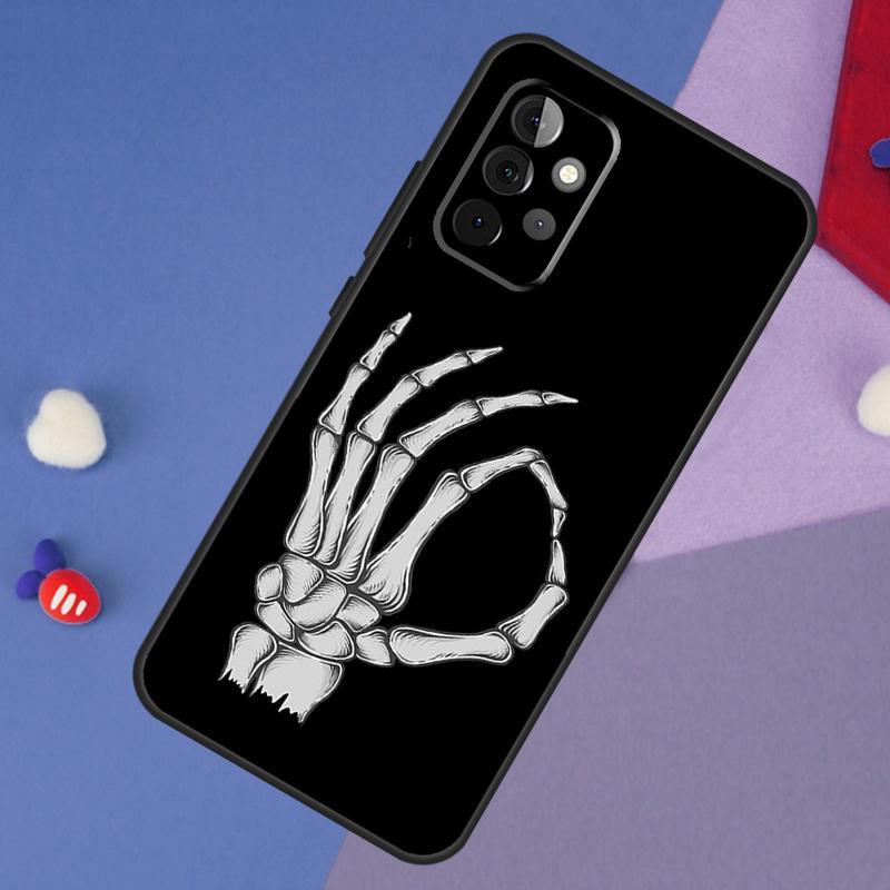 Skeleton Middle Finger Case For Samsung Galaxy A14 A56 A36 A26 A16 A06 A54 A34 A12 A32 A52 A13 A33 A53 A15 A35 A55