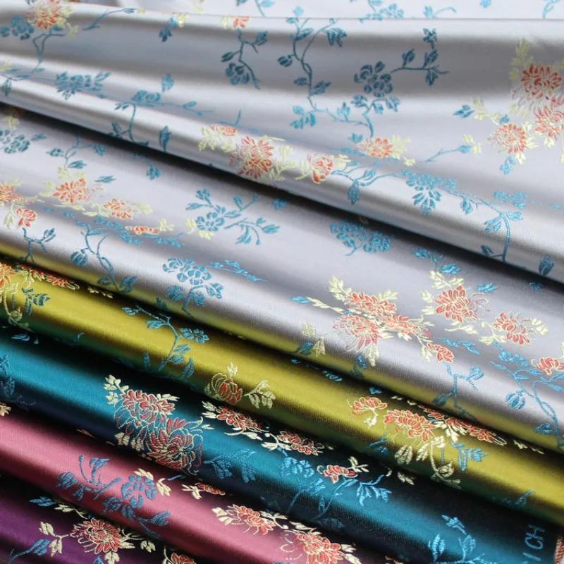 100x75cm Thailand/Chinese Style Florals Ethnic Southeast Asia Burma Jacquard Women's Jacquard Skirt Fabric DIY Sewing Material
