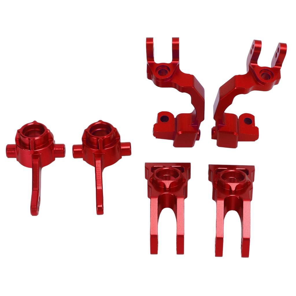 RC Steering Kit Aluminum Alloy C Block Steering Knuckle Rear Axle Carrier Set for ARRMA Typhon 1 10 RC CarRed