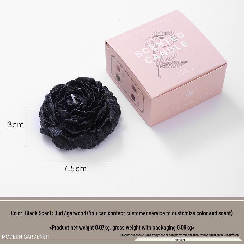 Pfingsrosenförmige Duftkerze - Duftendes Geschenk zum Muttertag