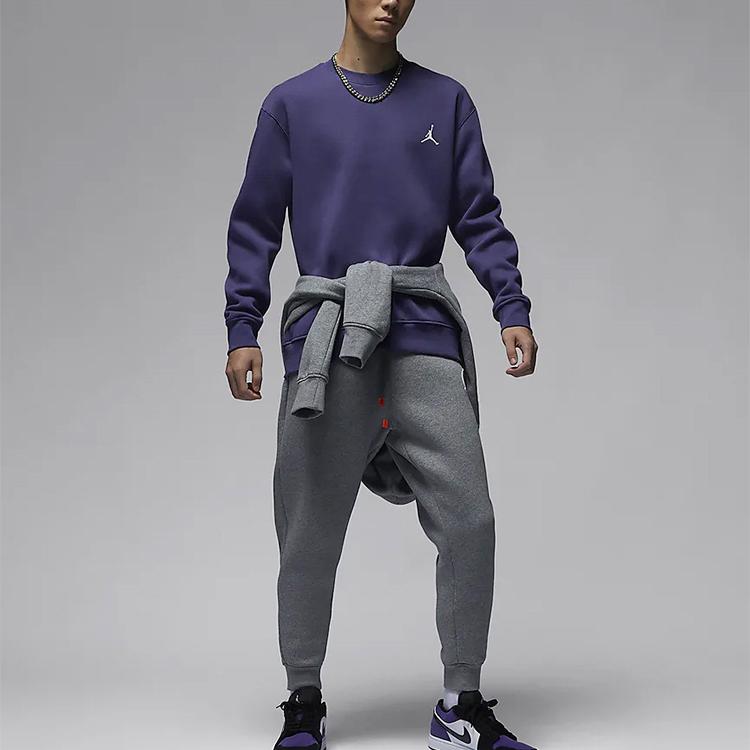 Jordan Flight MVP Graphic Print Fleece Sweatshirt Men Tops Blue Purple FB7020-500