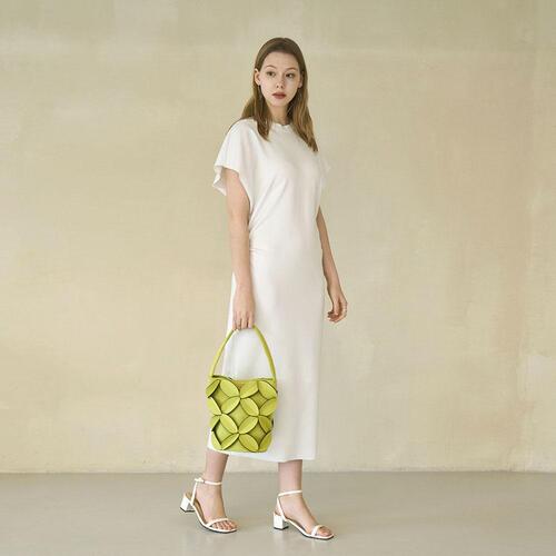 Suin Leaf Bucket Bag - Cream Yellow