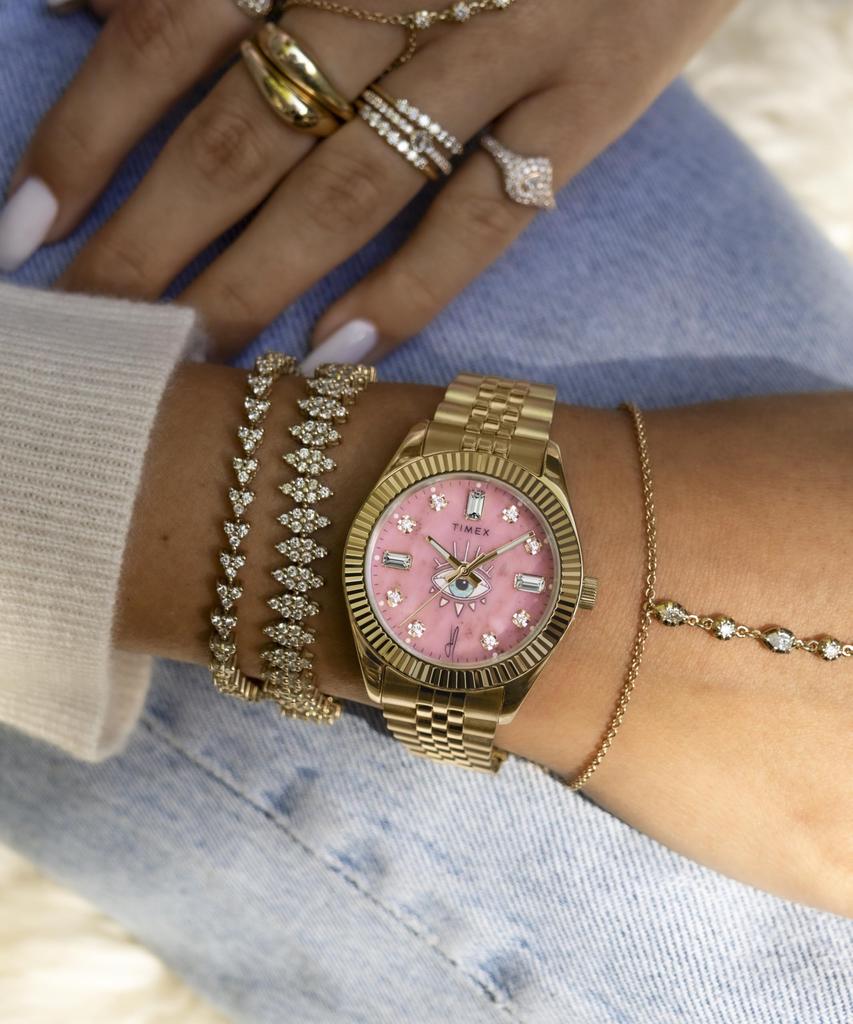 Lab Watch Quartz 5 ATM Water Resistant Mineral Glass Pink Dial TW2W88800 [TIMEX] Women's [Authentic]