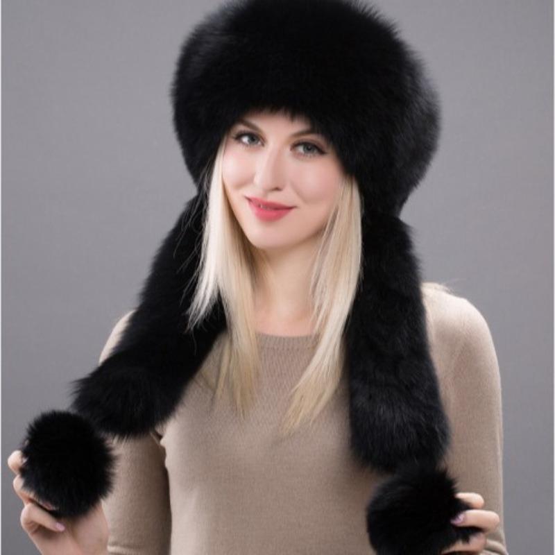Ny imitasjon revehår dame Lei Feng-lue vinter damepels dame Lei Feng-lue dame vinter fortykket varm fiskerlue vindtett og kuldebestandig