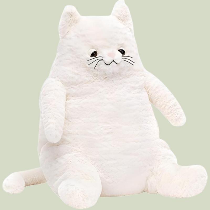 JELLYCAT Cat Series Love Kitten Cute Milky White Doll Plush Doll 26cm High