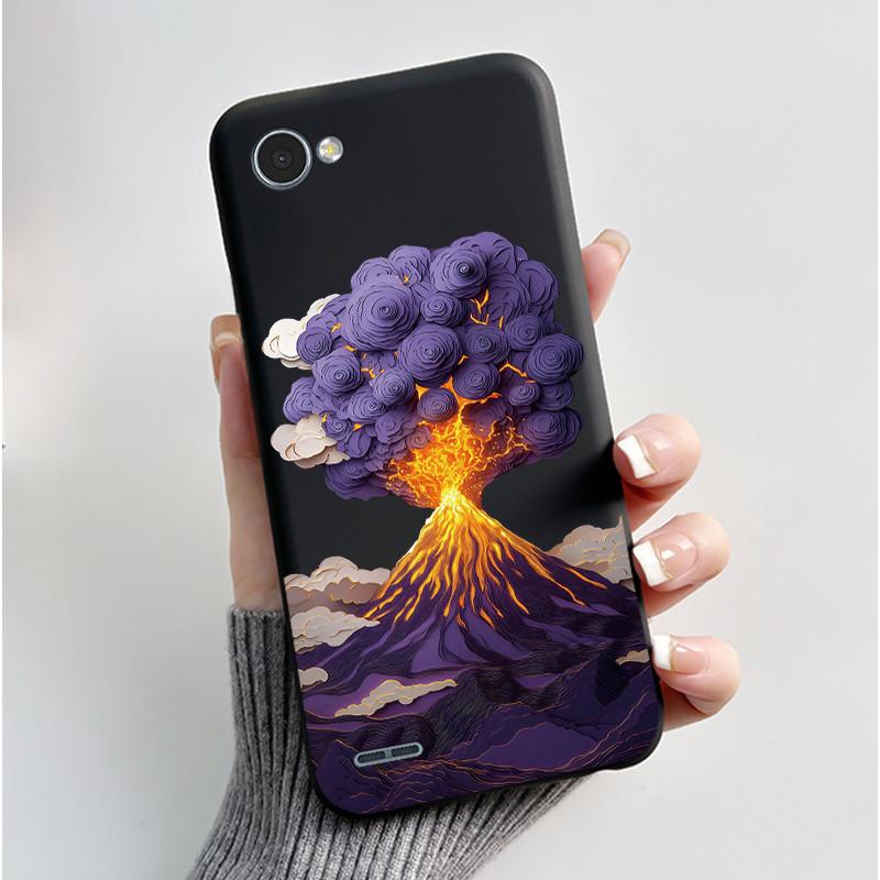 Cute Case For LG Q6 Fundas LG G6 Mini Capa Coque Printing Shell Protective Cover Soft Silicone Cartoon Black Casing