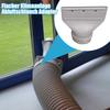 Flat Hose Adapter for Air Conditioning and Exhaust Solutions For Easy Setup with Locking Tabs for Secure Attachment