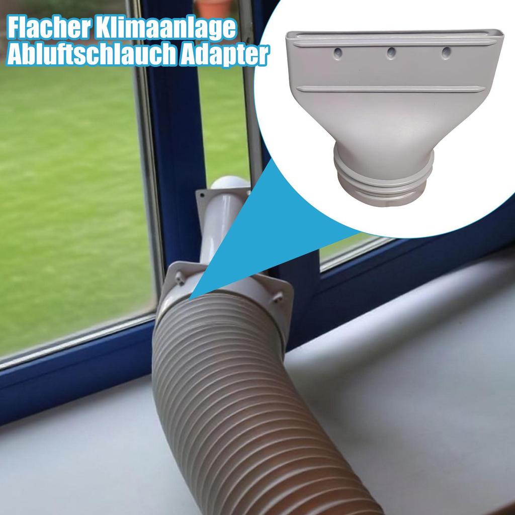 Flat Hose Adapter for Air Conditioning and Exhaust Solutions For Easy Setup with Locking Tabs for Secure Attachment