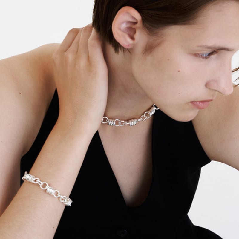 OOV DOUBLE VOLUME RING CHAIN B (Silver)