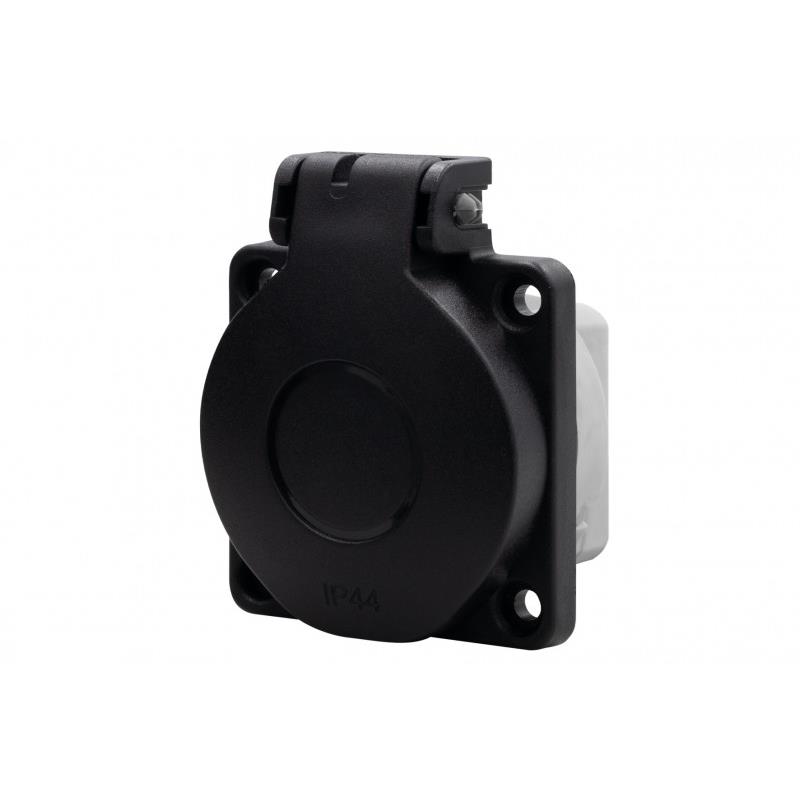 Gniazdo Tablicowe 16A 250V 2P+Z Ip44 - B Czarne F-Elektro 71091