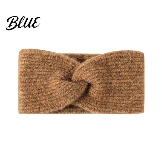 Stylish Retro Knot Headband Women Winter Headband Twist Knitted Thick Warm Ear Elastic Hair Accessory for Autumn Warmers Cozy Head Wrap Cold Weather