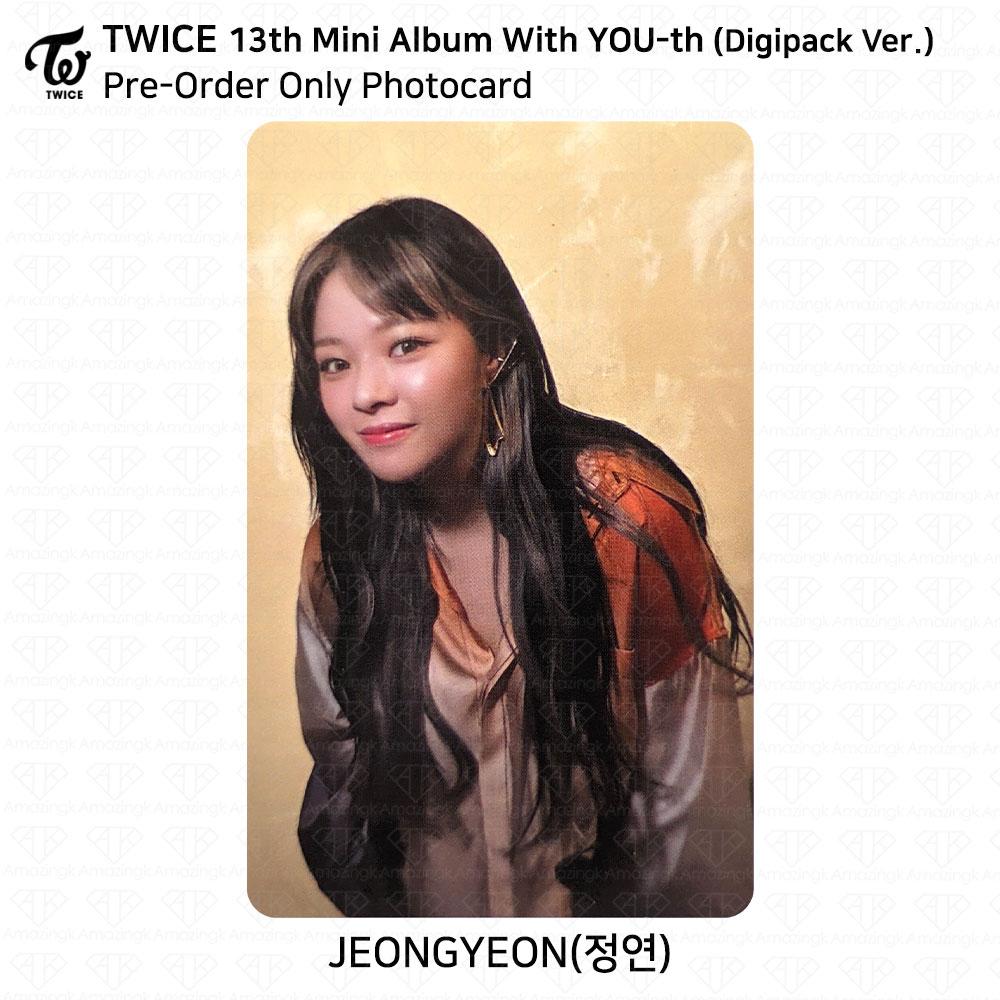 

TWICE 13-й мини-альбом с молодежной фотокарточкой YOU-th, плакатом, пленкой, стикером Jeongyeon KPOP K-POP POB Photocard - Digipack