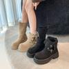 Stylish and Comfortable Two-wear Thick-soled Medium Boots 2025 Autumn and Winter New Niche Design Sense Small Martin Boots Women