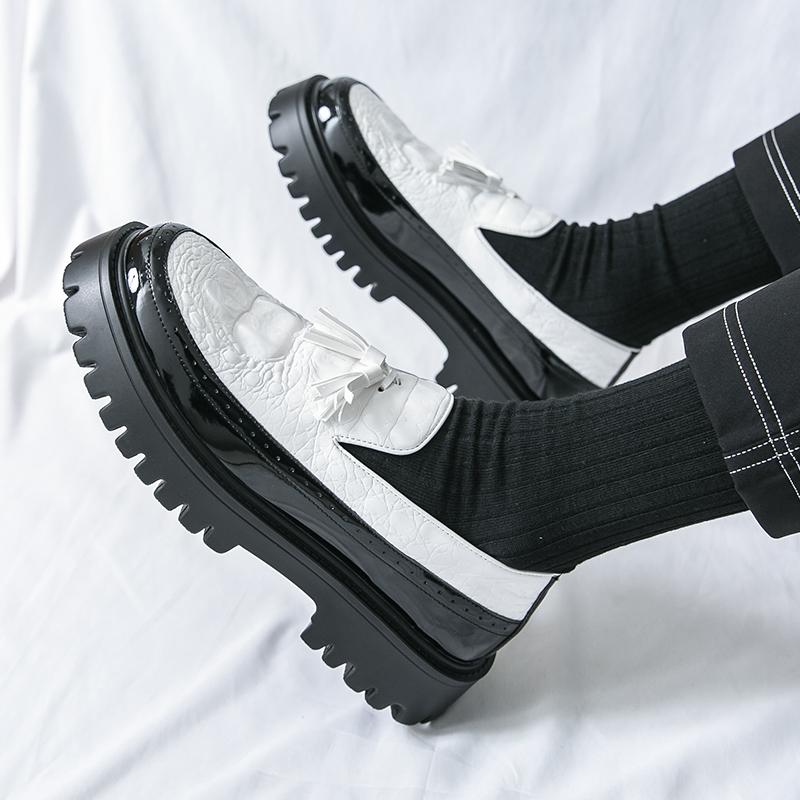New Luxury Designer Men's Tassels Loafter Height Increasing Casual Shoes Male Walking Sneakers Tenis Masculino Zapatos Hombre