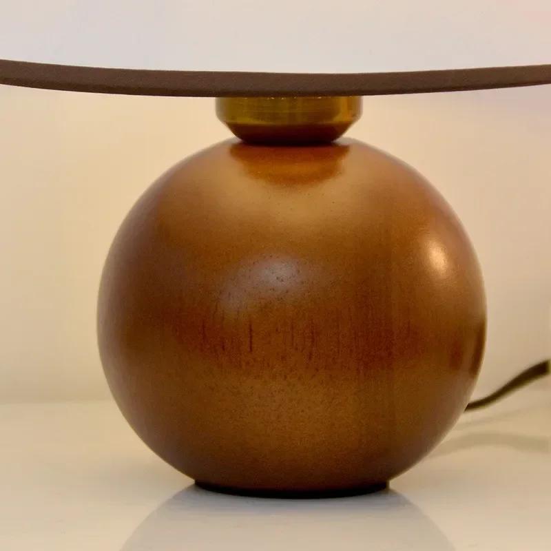 American Retro Solid Wood Table Lamp Walnut Color South Korean Bedroom Home Decor Bedside Atmosphere Small Table Lamp