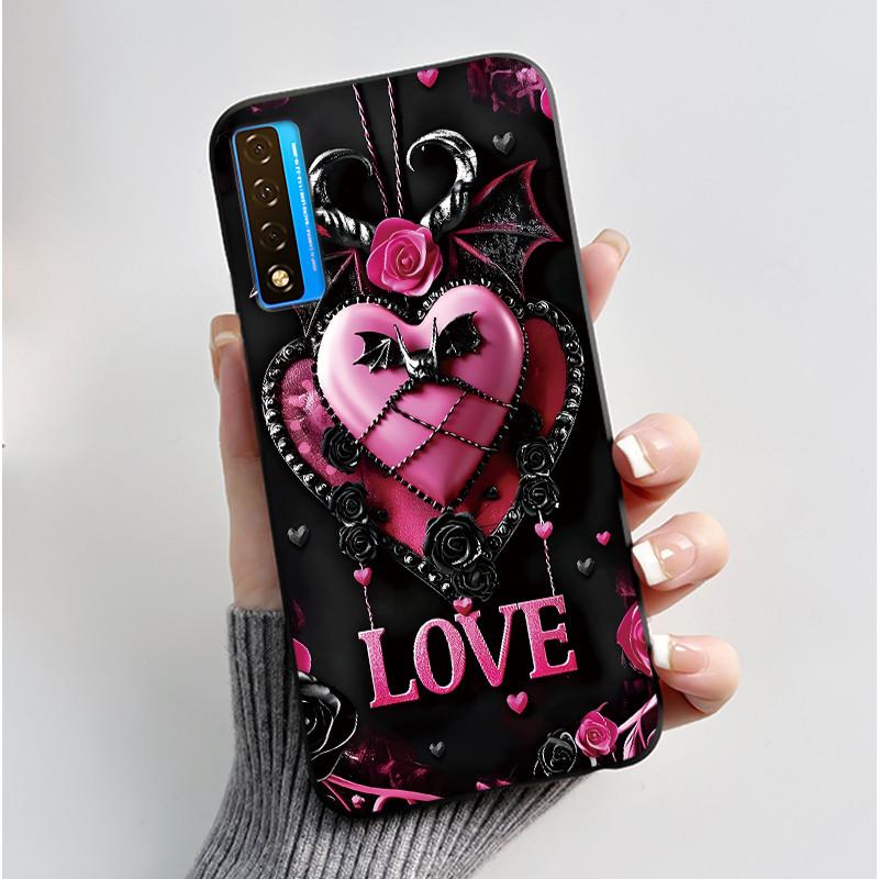 Case For TCL 20S 20L 20L+ 20 Pro 5G Luxury Cute Love Rabbit Funny Black Soft Silicone Phone Case For TCL20 20Pro 5G Back Cover
