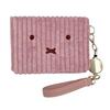 Miffy Pass Case Pink Face Corduroy Series Bi-fold