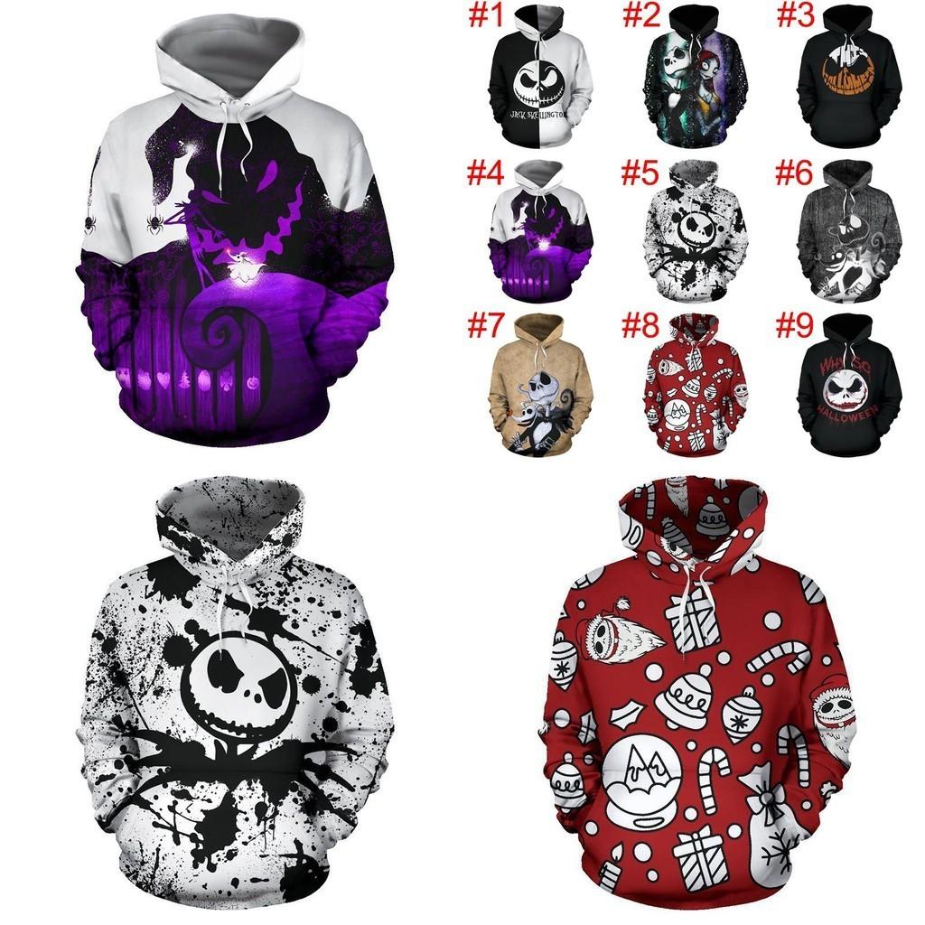 Nightmare Before Christmas Sally And Jack Skellington 3d Hoodie Sweatshirt In Various Sizes