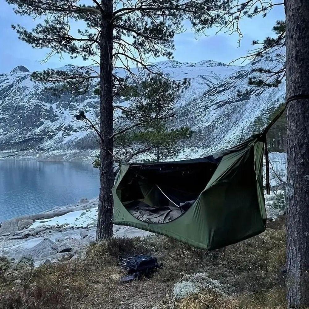 200x80cm Mosquito Net Hammock with Mosquito Net Swing Hammock Hanging From The Tree
