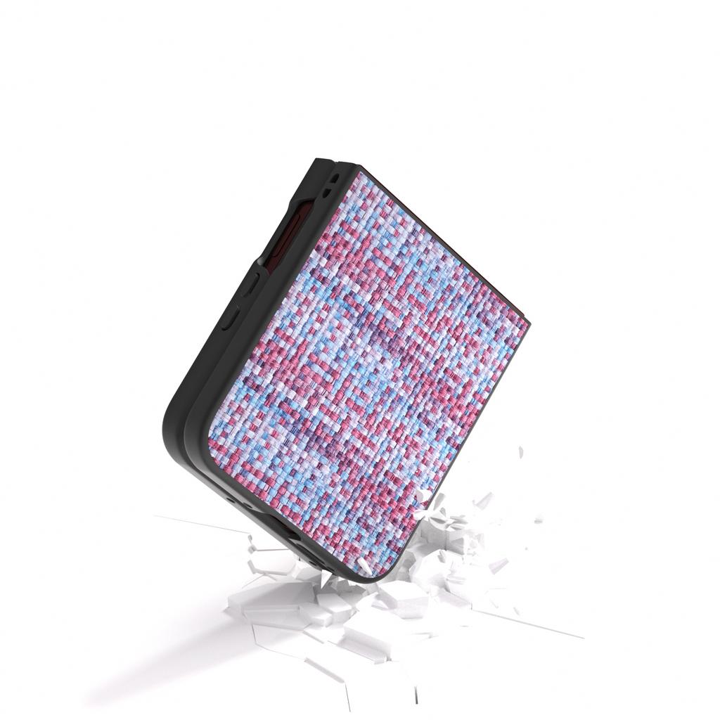 For Motorola Razr 60 Ultra 5G Case Leather+PC Phone Cover Plaid Texture