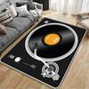 Retro Vinyl Record Design Rug Non-slip Rug Suitable for Living Room and Bedroom Sofas.