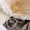 Xiaomi BF CLUB 925 Sterling Silver Earrings For Women Trendy Simple Big Gold Round Earring Jewelry Prevent Allergy Party Accessories