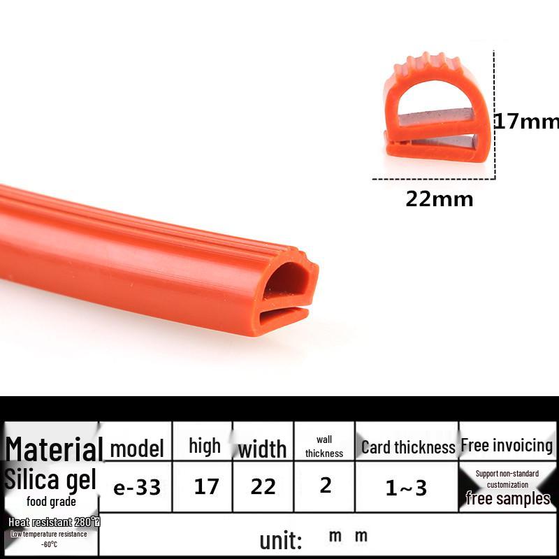 Silicone Sealing Strip: Acid & Alkali Resistant, High Temp Resistant, P & E-shaped for Oven, Steamer, Baking, Cold Storage.