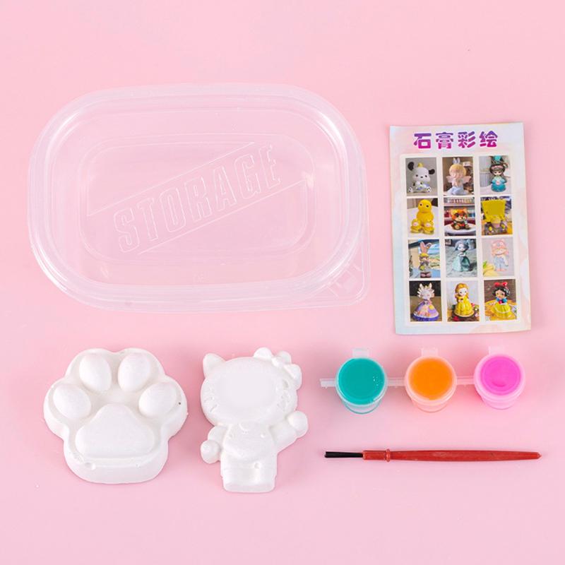 Gjør-det-selv-maleri Gips Dukke Fargelegging Leke Kreativ Håndlaget tegneserie Gips Fargelegging Kunst Grafitti Leke Pedagogisk Leke Bursdagsgave