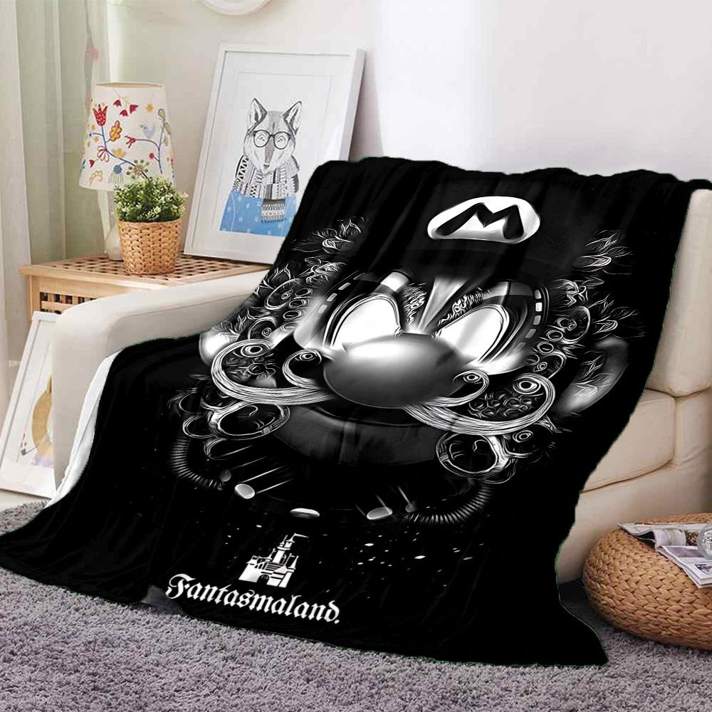 1pc Fantasmaland. Mario Flannel Throw Blanket HD Printed Lightweight Soft Warm All Season Blanket for Sofa, Bed, Travel, Camping Machine Washable