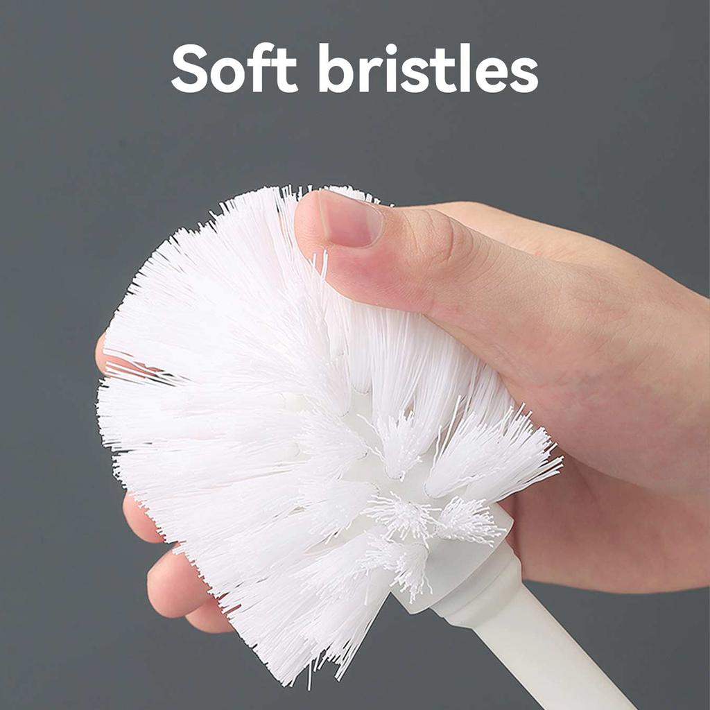  Plastic Toilet Brush With Standing Base Long Handle Toilet Cleaning Brush For WC Bathroom Accessories Cleaning Tools