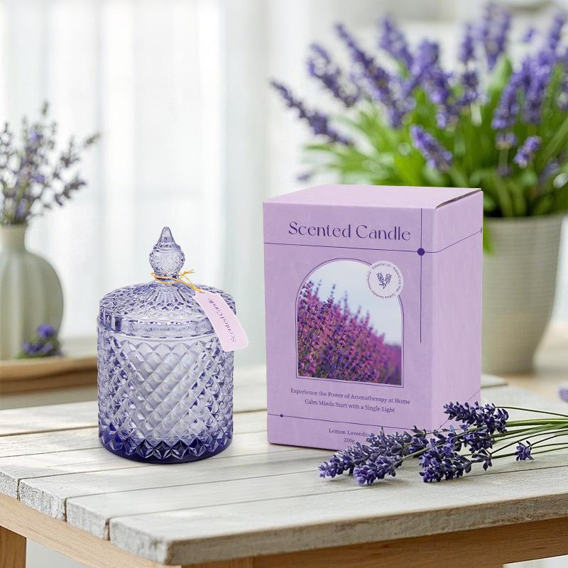 Nordic Style Carved Soy Wax Candle - Essential Oil Fragrance Souvenir