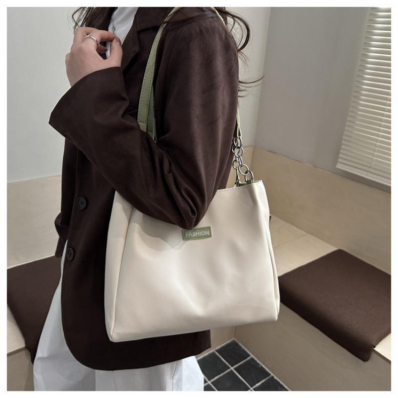  Trendy Spring New Women's Shoulder Bag Stylish Simple Versatile Handbag Anti-splashing Leather Bag