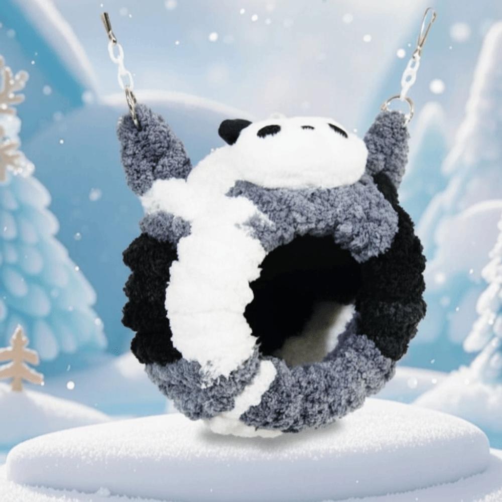 Bird Warm Bird Nest Comfortable Thickened Bird Cage Bed Cartoon Panda Bird Cage Swing Winter