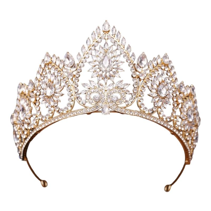 Bandeaux de Fête Élégants Couronnes Serre-tête pour Anniversaire Mariage Diadème de Reine pour Filles Spectacle Scène Costume